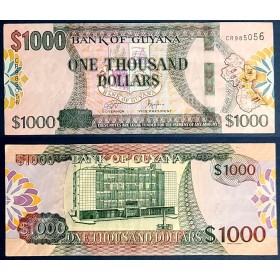 Guyana P.38d, TTB Billet de 1000 Dollars 2014