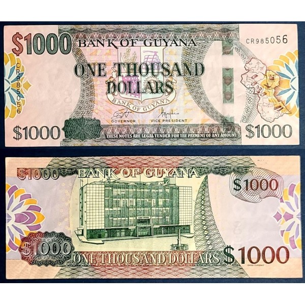 Guyana P.38d, TTB Billet de 1000 Dollars 2014