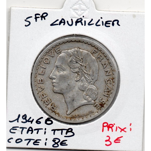 5 francs Lavrillier 1946 B Beaumont TTB
