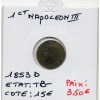 1 centime Napoléon III tête nue 1853 D Lyon TB-