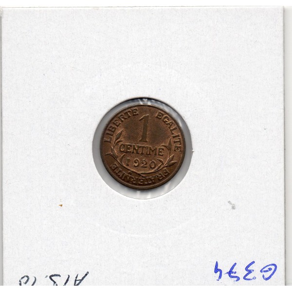 1 centime Dupuis 1920 Sup