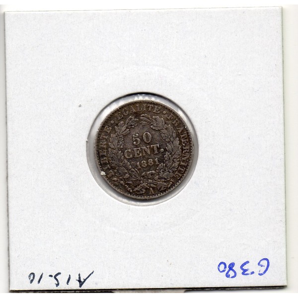 50 centimes Cérès 1881 A Paris TTB