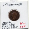 2 centimes Napoléon III tête nue 1857 grand D petit lion TTB