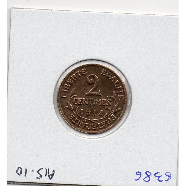 2 centimes Dupuis 1914 TTB