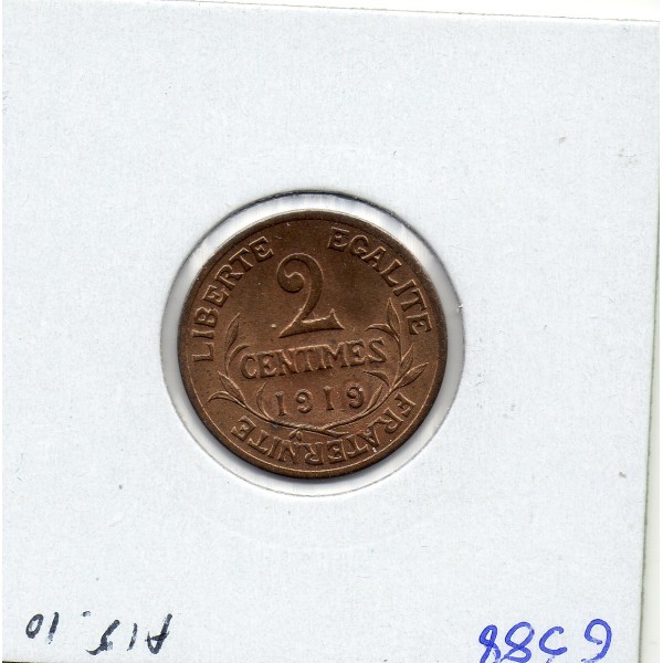 2 centimes Dupuis 1919 Sup+