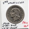5 francs Lavrillier 1937 Sup