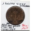 1 décime siège Strasbourg 1815 BB Louis XVIII B+