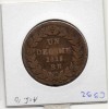 1 décime siège Strasbourg 1815 BB Louis XVIII B+
