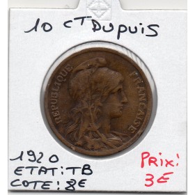 10 centimes Dupuis 1920 TB