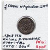 1/2 Franc Napoléon 1er 1808 MA Marseille TB+