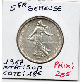 5 francs Semeuse Argent 1967 Sup