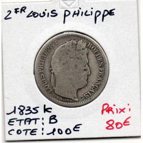 2 Francs Louis Philippe 1835 K Bordeaux B