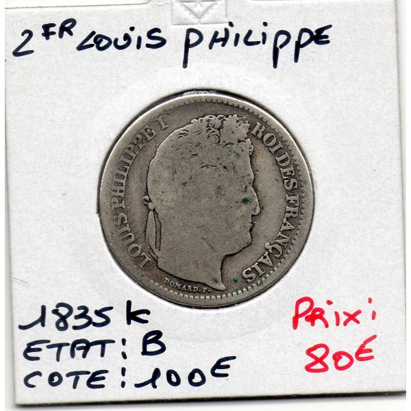 2 Francs Louis Philippe 1835 K Bordeaux B