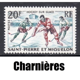 Timbre Saint Pierre et Miquelon 360 Hockey sur glace neuf * 1959