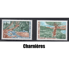 Timbre Saint Pierre et Miquelon 385-386 Paysages neuf* 1969
