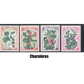 Timbre Saint Pierre et Miquelon 401-404 Fleurs neuf* 1970
