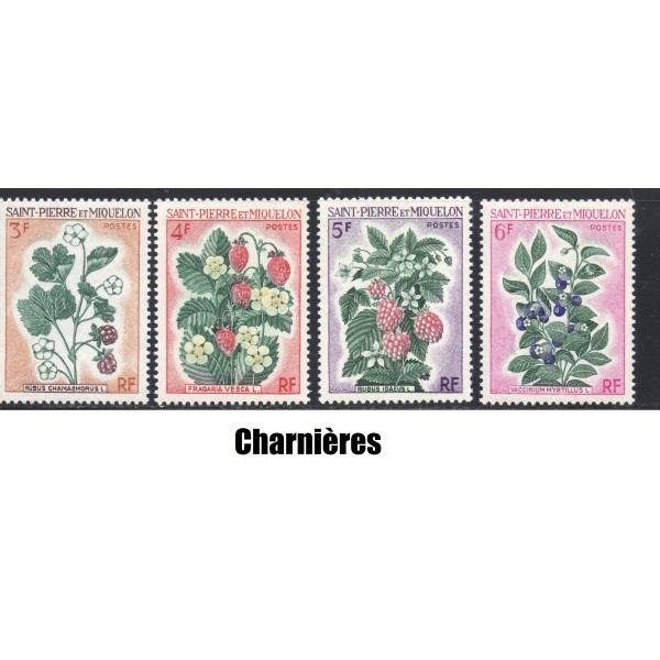 Timbre Saint Pierre et Miquelon 401-404 Fleurs neuf* 1970