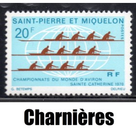 Timbre Saint Pierre et Miquelon 405 Aviron à sainte Catherine neuf* 1970