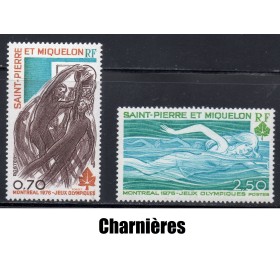 Timbre Saint Pierre et Miquelon 450-451 Jeux Olympique Montréal neuf* 1976