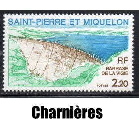 Timbre Saint Pierre et Miquelon 452 Barrage de la Vigie neuf* 1976