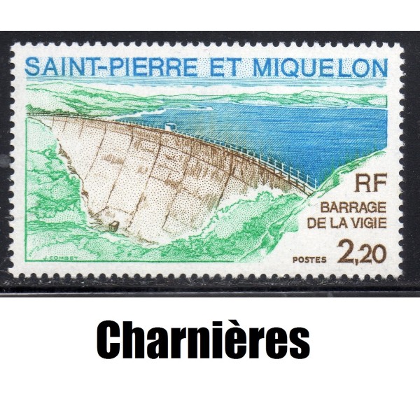Timbre Saint Pierre et Miquelon 452 Barrage de la Vigie neuf* 1976