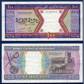 Mauritanie P.4i, TTB Billet de 100 Ouguiya 1999