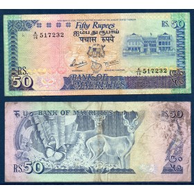 Maurice P.37b, TTB Billet de 50 Rupees 1986 Port Louis