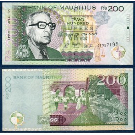 Maurice P.61c, TTB Billet de 200 Rupees 2013 Abdool Razack Mohamed