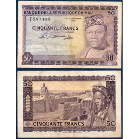 Mali P.6a, TB Billet de 50 Francs 1967 Barrage Markala