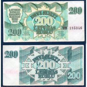 Lettonie P.41, TTB Billet de 200 Rublu 1992