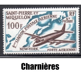 Timbre Saint Pierre poste aérienne 31 Saint Pierre New York neuf* 1964