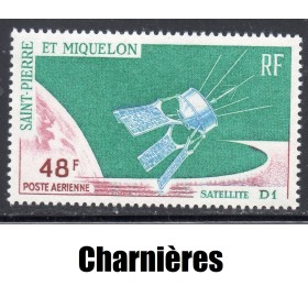 Timbre Saint Pierre poste aérienne 35 Satellite D1 neuf* 1966