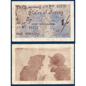 Jersey P.2a, TB+ Billet de 1 shilling 1941-1942 States