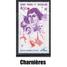 Timbre Saint Pierre poste aérienne 59 Nicolas Copernic neuf* 1974