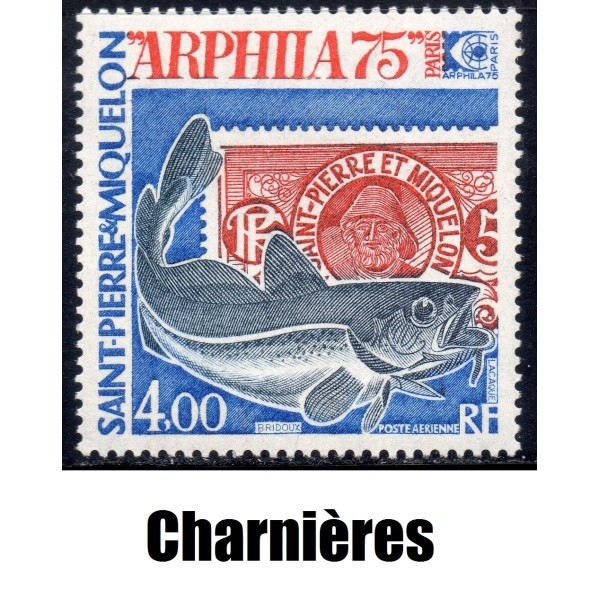 Timbre Saint Pierre poste aérienne 60 Arphila 75 neuf* 1975