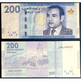 Maroc P.77, TTB Billet de 200 Dirhams 2013 Port de Tanger