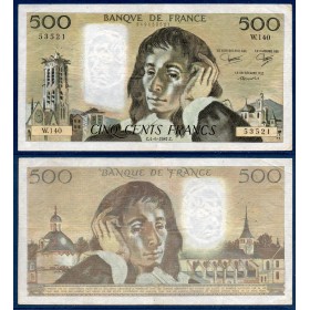500 Francs Pascal, TB+, 4.6.1981 Billet de la banque de France