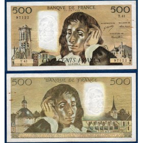 500 Francs Pascal , TB+, 5.9.1974, Billet de la banque de France