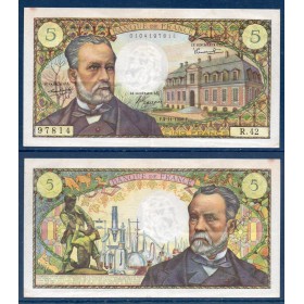 5 Francs Pasteur, TTB, 4.11.1966, Billet de la banque de France