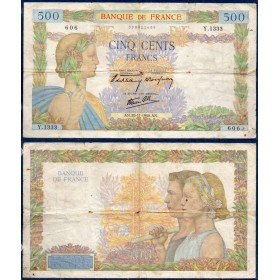 500 Francs La Paix, TB, 28.11.1940, Billet de la banque de France