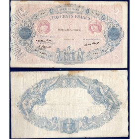 500 Francs Bleu et Rose, TB, 28.4.1932 Billet de la banque de France