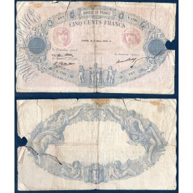 500 Francs Bleu et Rose, AB, 31.3.1932 Billet de la banque de France