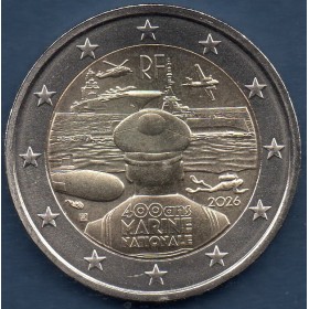 2 euro commémorative, France 2026, la Marine Nationale, UNC rouleaux
