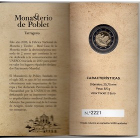 2 euro commémorative, Espagne 2026, Monastère de Poblet, BE sous blister