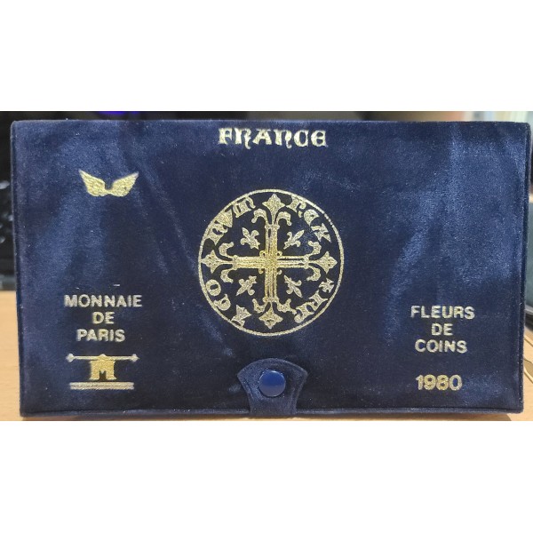Coffret FDC Fleur de coin France 1980 pièces de monnaies en Franc