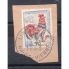 Timbre Yvert 1331d Coq Gaulois de Decaris Fluorescent oblitéré