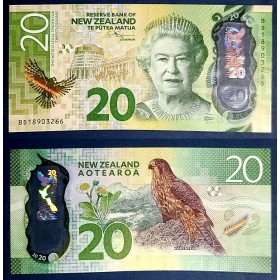 Nouvelle Zelande P.193b, TTB Billet de 20 Dollars 2018 Karearea