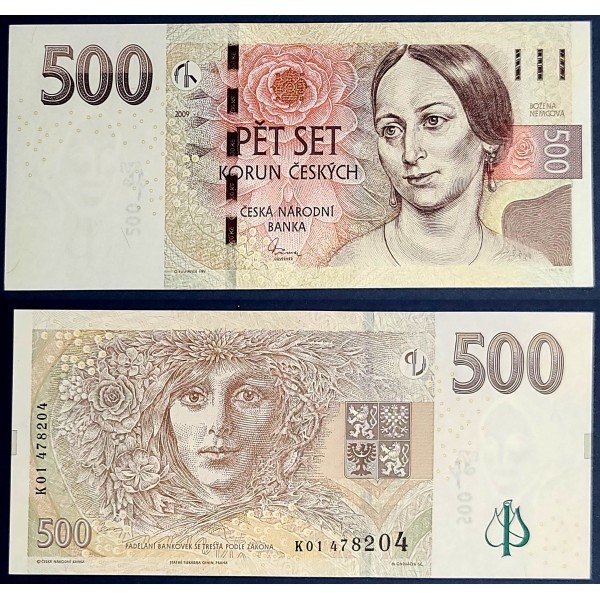 Republique Tchèque P.24b, Billet de 500 Korun 1998 Bozena Nemcova