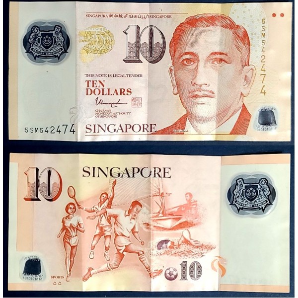 Singapour P.48l, TTB Billet de 10 Dollars 2005-2018