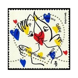 Timbre France Yvert No 4924 Coeur de Castelbajac